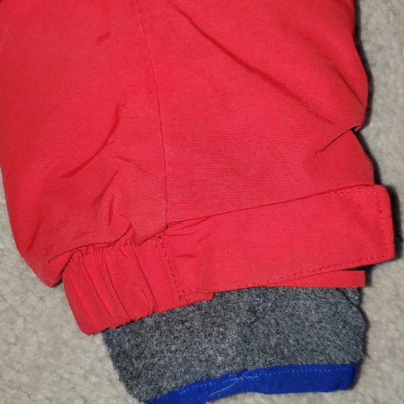 Lands End boys squall fleece lined winter jacket size L 14-16 Red/Black - Picture 5 of 6